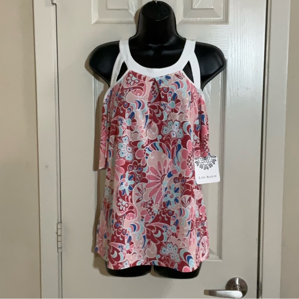 Love Notes Multicolored Asymmetrical Tank Top